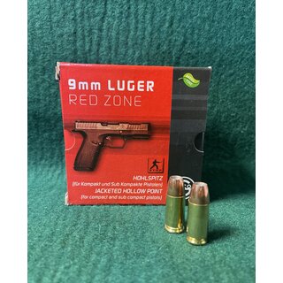 Geco9mm Luger Red Zone Hohlspitz/Hohlspitz SX 20Stck