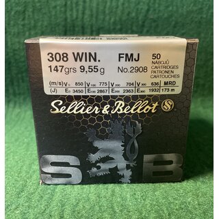 Sellier&Bellot 308 Win. FMJ 9,55g 147grs