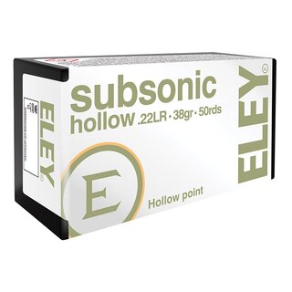 Eley Subsonic hollow .22LR 38gr 50rds